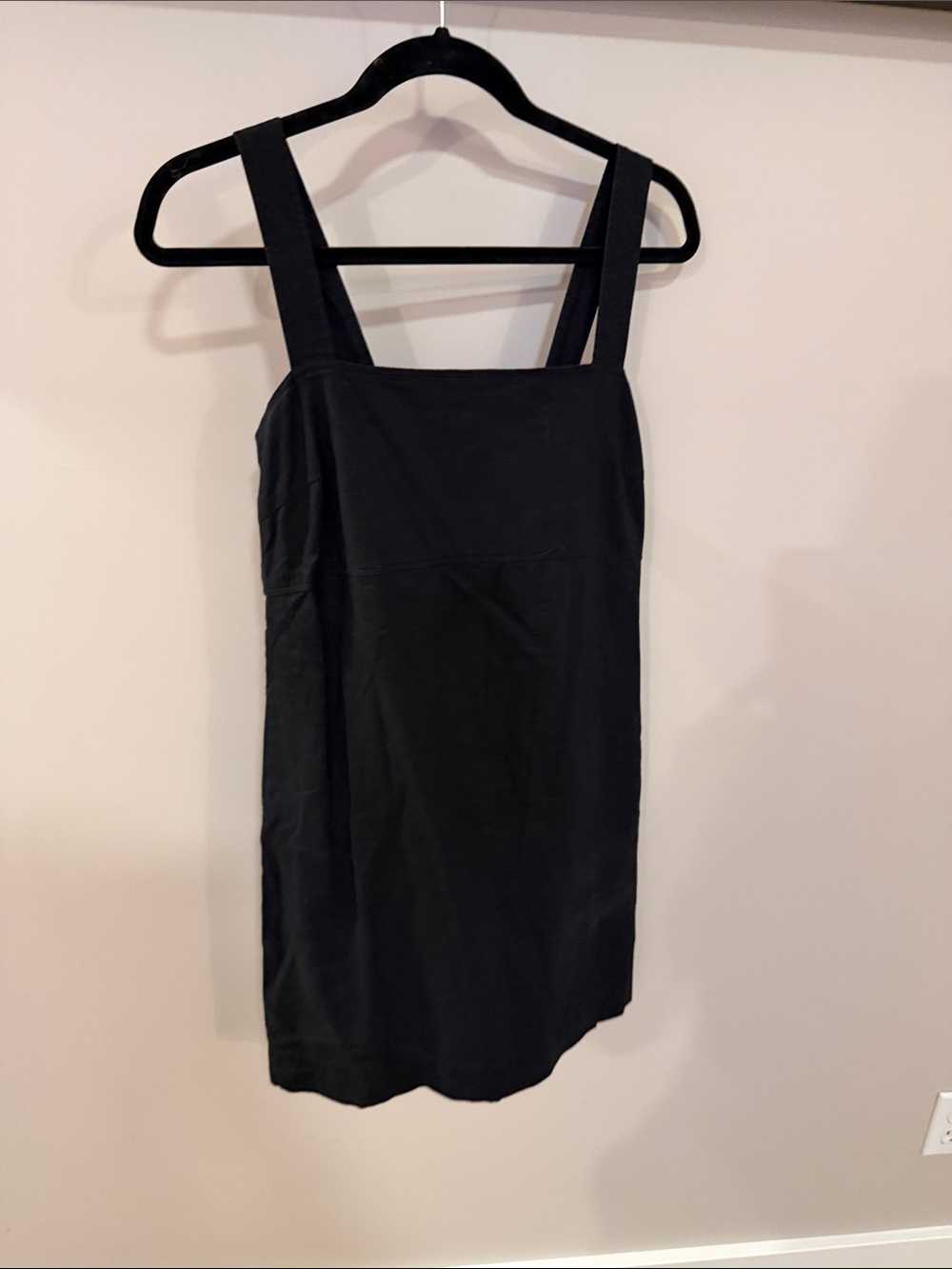 Uniqlo Black Textured Top with Square Neckline